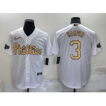 Men's Philadelphia Phillies #3 Bryce Harper White 2022 All Star Stitched Cool Base Nike Jersey