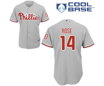 Phillies #14 Pete Rose Grey Cool Base Stitched Youth Baseball Jersey