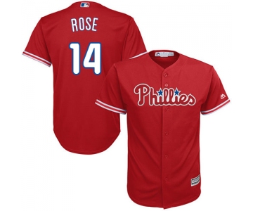 Phillies #14 Pete Rose Red Cool Base Stitched Youth Baseball Jersey