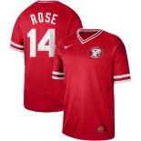 Reds #14 Pete Rose Red Authentic Cooperstown Collection Stitched Baseball Jersey