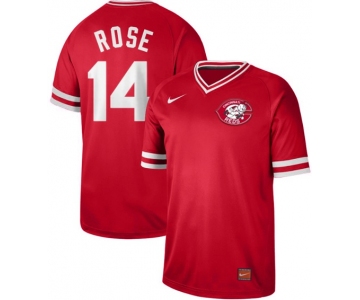 Reds #14 Pete Rose Red Authentic Cooperstown Collection Stitched Baseball Jersey