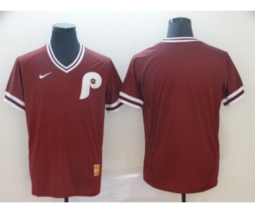 Men Philadelphia Phillies Blank Red Game Throwback Nike 2022 MLB Jersey