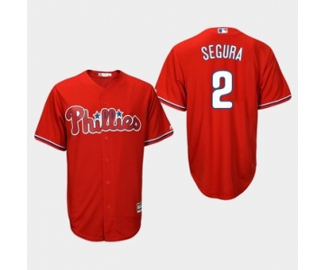 Men's Philadelphia Phillies #2 Jean Segura Red Cool Base Jersey