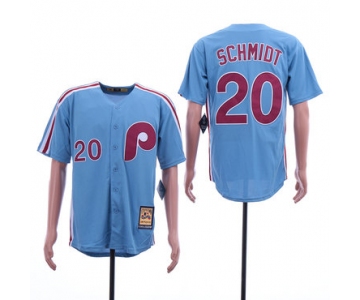 Men's Philadelphia Phillies 20 Mike Schmidt Blue Cooperstown Collection Jersey