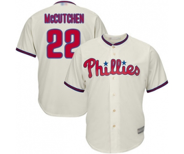 Men's Philadelphia Phillies #22 Andrew McCutchen Cream New Cool Base Stitched Baseball Jersey