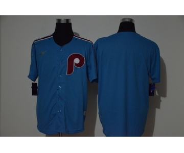 Men's Philadelphia Phillies Blank Light Blue Cooperstown Collection Stitched MLB Nike Jersey