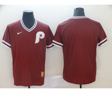 Men's Philadelphia Phillies Blank Red Nike Throwback Jersey