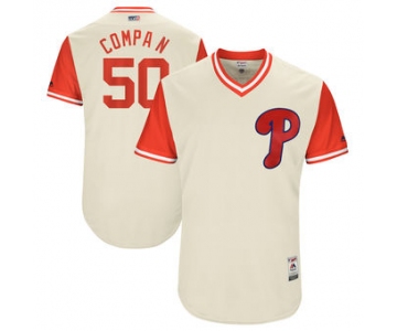 Men's Philadelphia Phillies Hector Neris Compa N Majestic Tan 2017 Players Weekend Authentic Jersey