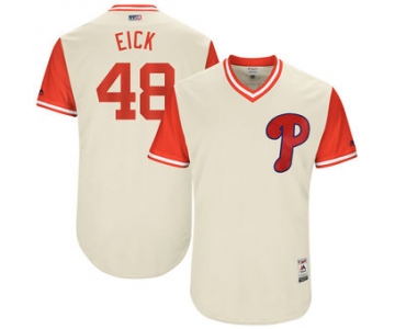 Men's Philadelphia Phillies Jerad Eickhoff Eick Majestic Tan 2017 Players Weekend Authentic Jersey