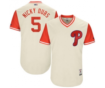 Men's Philadelphia Phillies Nick Williams Nicky Dubs Majestic Tan 2017 Players Weekend Authentic Jersey