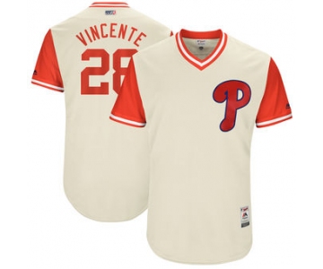 Men's Philadelphia Phillies Vince Velasquez Vincente Majestic Tan 2017 Players Weekend Authentic Jersey