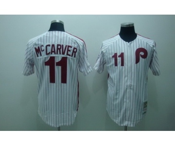 Philadelphia Phillies #11 Tim McCarver 1976 White Throwback Jersey