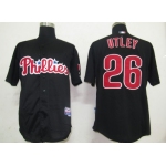 Philadelphia Phillies #26 Chase Utley Black Jersey