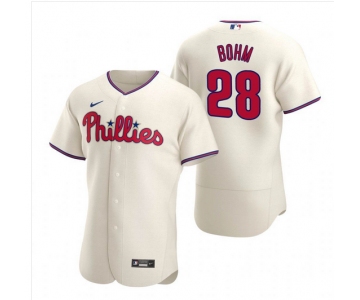 Philadelphia Phillies #28 Alec Bohm Cream Alternate Jersey