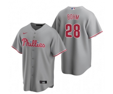 Philadelphia Phillies #28 Alec Bohm Gray Road Jersey