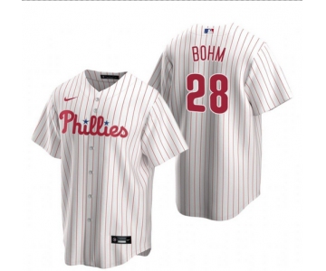 Philadelphia Phillies #28 Alec Bohm White Home stitch Jersey