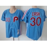 Philadelphia Phillies #30 Dave Cash 1980 Blue Throwback Jersey