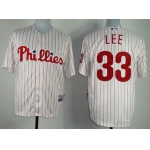 Philadelphia Phillies #33 Cliff Lee White Jersey