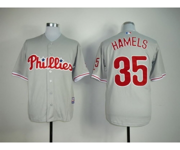 Philadelphia Phillies #35 Cole Hamels Gray Jersey