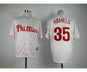 Philadelphia Phillies #35 Cole Hamels White Jersey