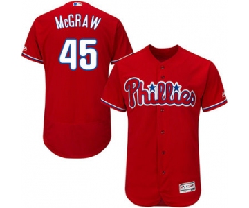 Philadelphia Phillies #45 Tug McGraw Red Flexbase Authentic Collection Stitched MLB Jersey