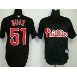Philadelphia Phillies #51 Carlos Ruiz Black Jersey