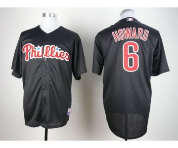 Philadelphia Phillies #6 Ryan Howard Black Jersey