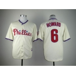 Philadelphia Phillies #6 Ryan Howard Cream Jersey
