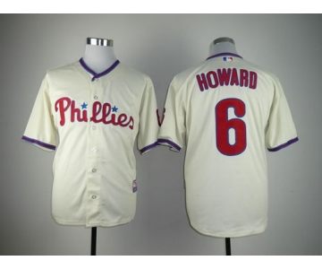 Philadelphia Phillies #6 Ryan Howard Cream Jersey