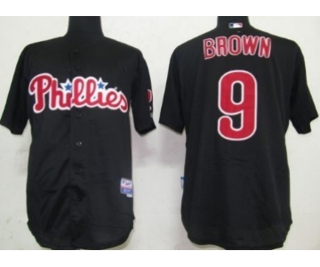 Philadelphia Phillies #9 Domonic Brown Black Jersey