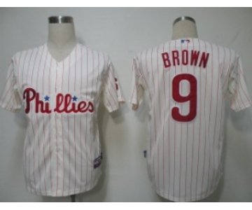 Philadelphia Phillies #9 Domonic Brown White Jersey
