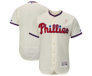 Philadelphia Phillies Blank Cream 2018 Mother's Day Flexbase Jersey