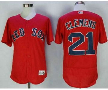 Men's Boston Red Sox #21 Roberto Clemente Retired Red Stitched MLB 2016 Majestic Flex Base Jersey