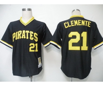 Pittsburgh Pirates #21 Roberto Clemente 1979 Black Throwback Jersey