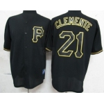 Pittsburgh Pirates #21 Roberto Clemente Black Fashion Jersey