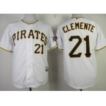 Pittsburgh Pirates #21 Roberto Clemente White Cool Base Jersey