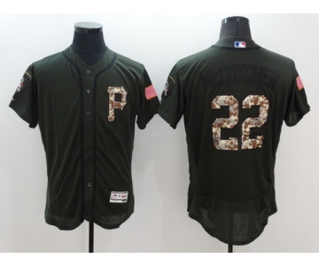 Men's Pittsburgh Pirates #22 Andrew McCutchen Green Salute to Service 2016 Flexbase Majestic Baseball Jersey