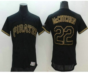 Men's Pittsburgh Pirates #22 Andrew McCutchen Lights Out Black Fashion Stitched MLB 2016 Majestic Flex Base Jersey