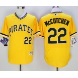 Men's Pittsburgh Pirates #22 Andrew McCutchen Yellow Flexbase 2016 MLB Player Jersey