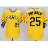 Men's Pittsburgh Pirates #25 Gregory Polanco Yellow Flexbase 2016 MLB Player Jersey