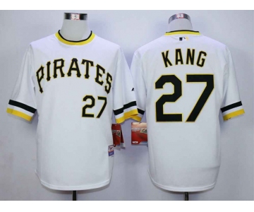 Men's Pittsburgh Pirates #27 Jung-Ho Kang White Cool Base Jersey