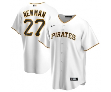 Men's Pittsburgh Pirates #27 Kevin Newman White Cool Base Stitched Jersey