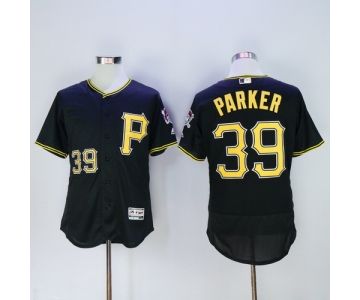 Men's Pittsburgh Pirates #39 Dave Parker Retired Black 2016 Flexbase Majestic Baseball Jersey