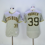 Men's Pittsburgh Pirates #39 Dave Parker Retired Gray Road 2016 Flexbase Majestic Baseball Jersey