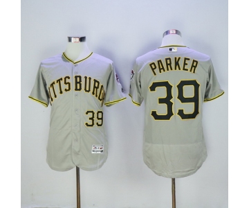 Men's Pittsburgh Pirates #39 Dave Parker Retired Gray Road 2016 Flexbase Majestic Baseball Jersey