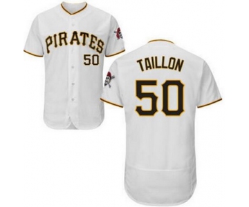 Men's Pittsburgh Pirates #50 Jameson Taillon White Home 2016 Flexbase Majestic Baseball Jersey