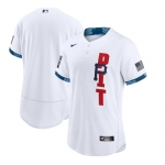Men's Pittsburgh Pirates Blank 2021 White All-Star Flex Base Stitched MLB Jersey