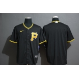 Men's Pittsburgh Pirates Blank Black Stitched MLB Cool Base Nike Jersey