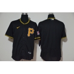 Men's Pittsburgh Pirates Blank Black Stitched MLB Flex Base Nike Jersey