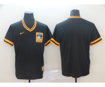 Men's Pittsburgh Pirates Blank Black Throwback Jersey
